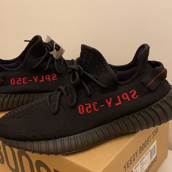 Adidas Yeezy boost 350 v2 black with red writing - Picture 5 of 9
